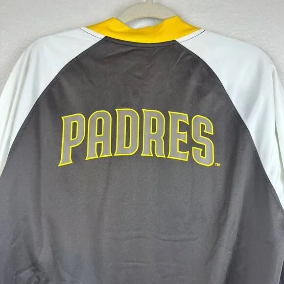 New Era MLB San Diego Padres Zip Bomber Jacket Mens Large Baseball Friar SD